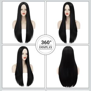 Sleek Black Long Women's Wig